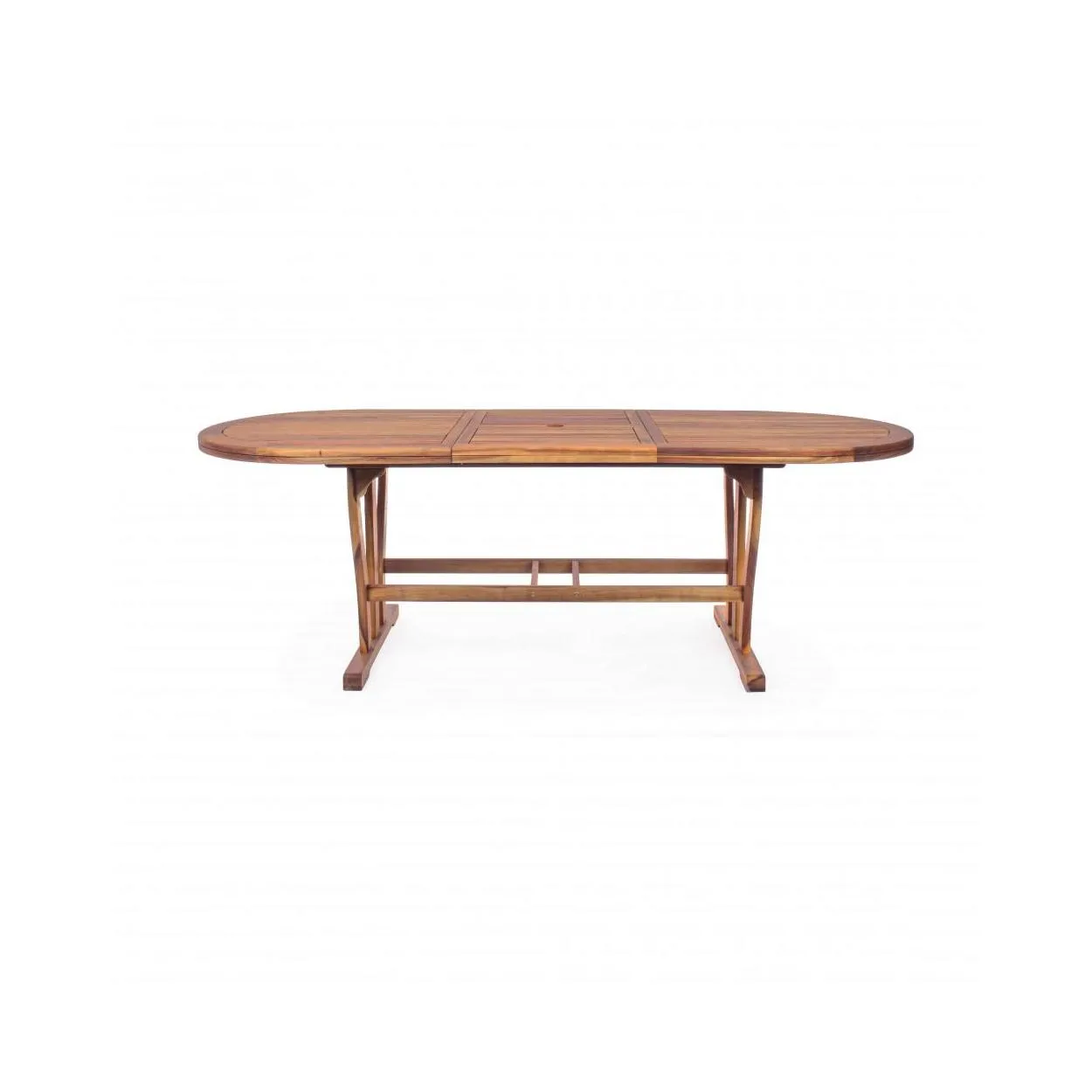 TAVOLO OVALE 150/200 X 90 DOUBLE - MARRONE
