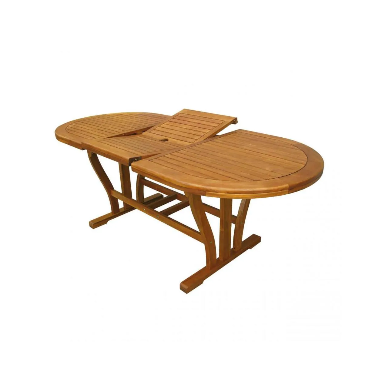 TAVOLO OVALE 150/200 X 90 DOUBLE - MARRONE