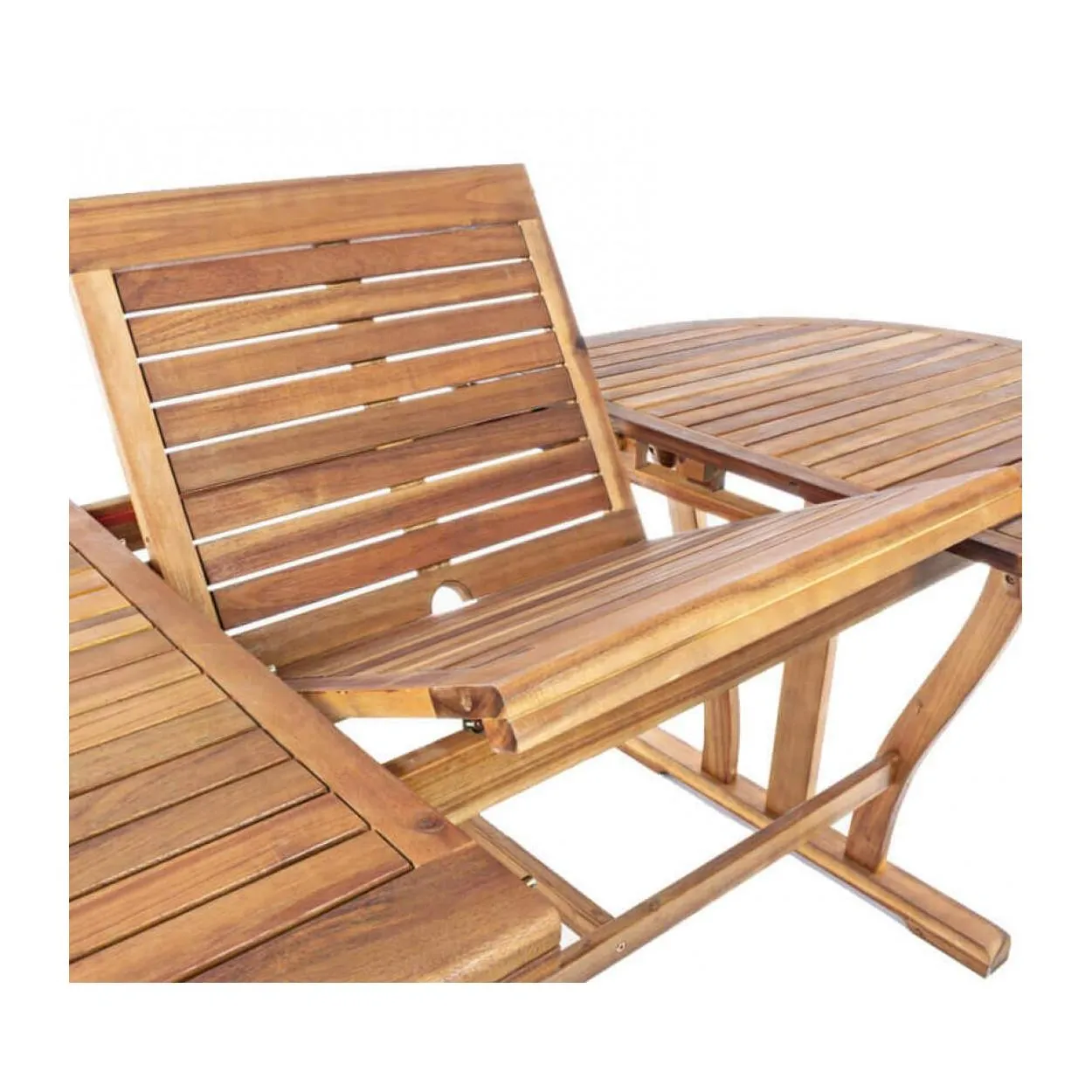 TAVOLO OVALE 150/200 X 90 DOUBLE - MARRONE