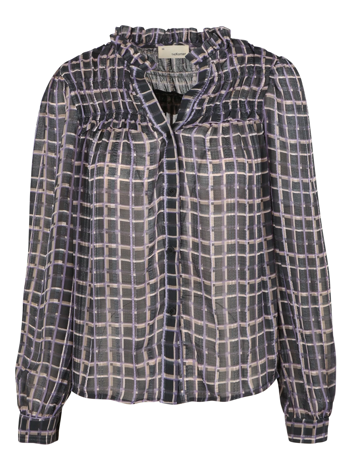  THE KORNER   Camicia dritta con scollo a V | Nero