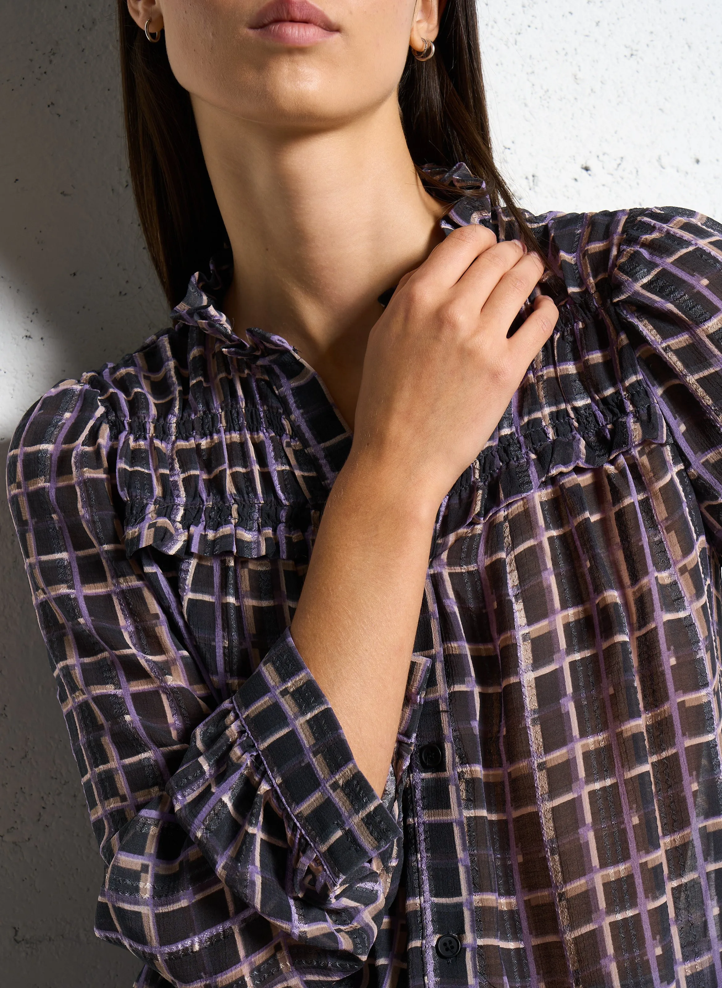 THE KORNER   Camicia dritta con scollo a V | Nero