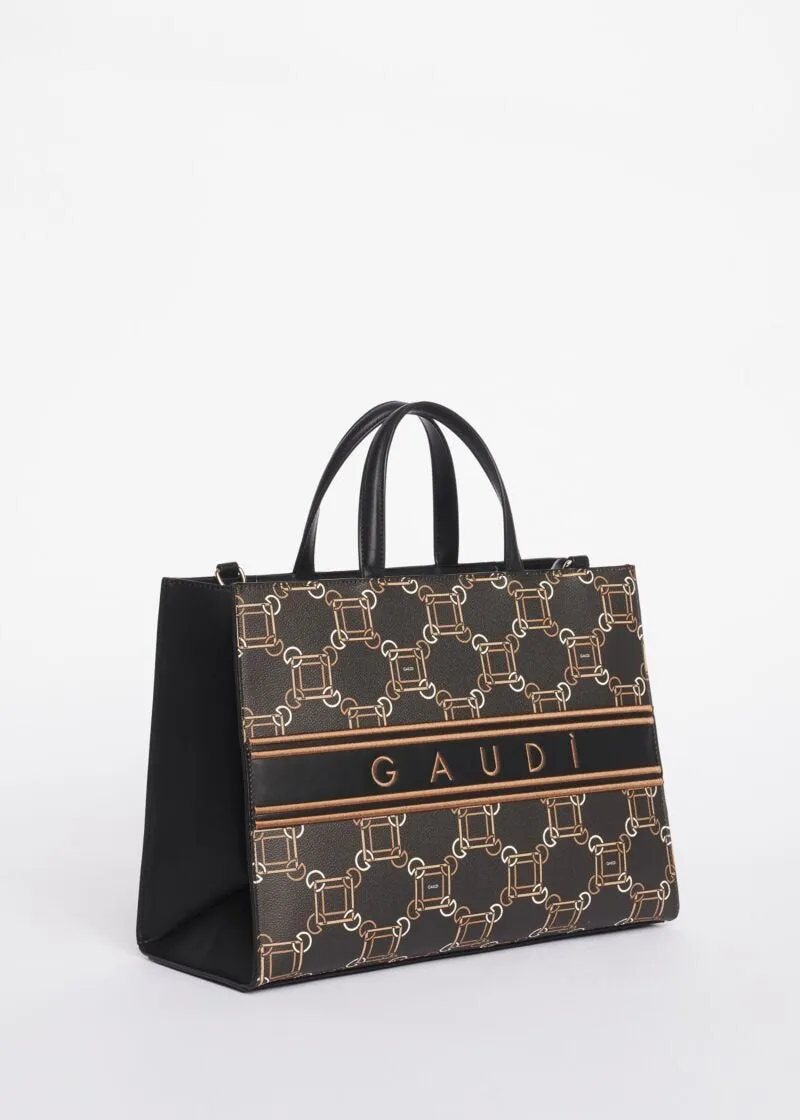 Top handle con stampa geometrica
