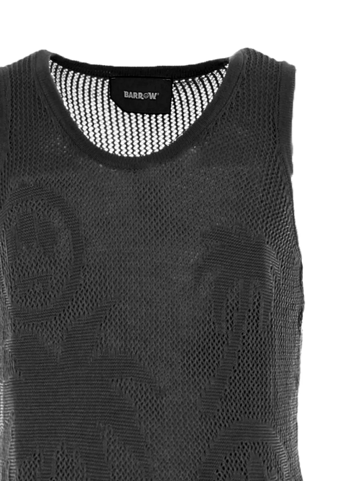 TOP NERO TRAFORATO IN MAGLIA