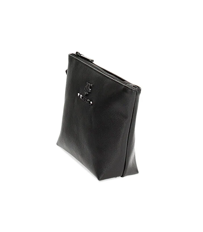 Trousse bianca con profili tono su tono