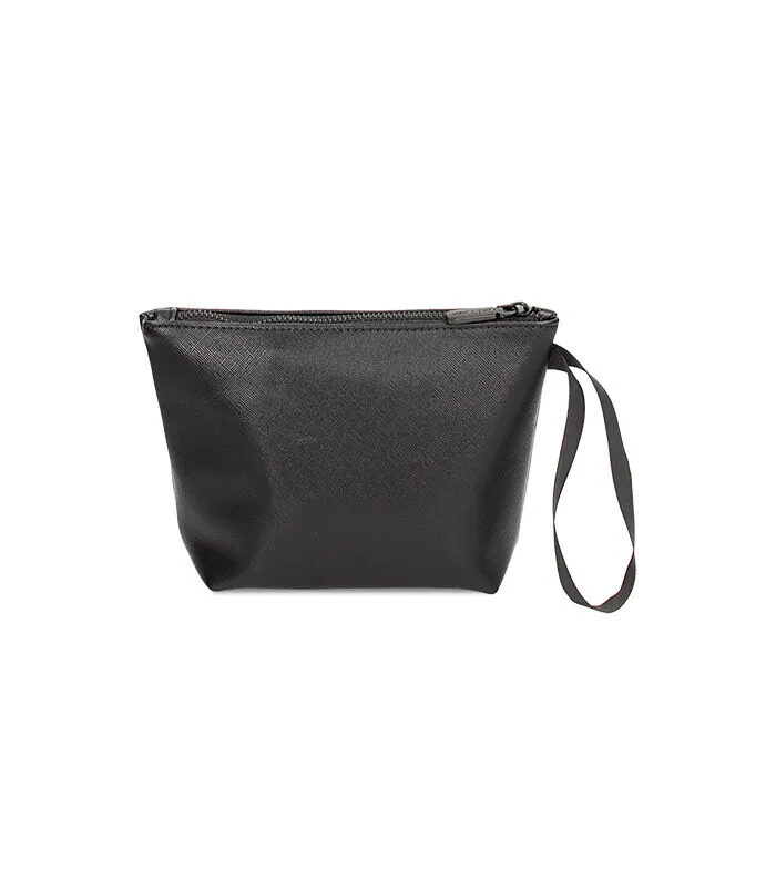 Trousse bianca con profili tono su tono