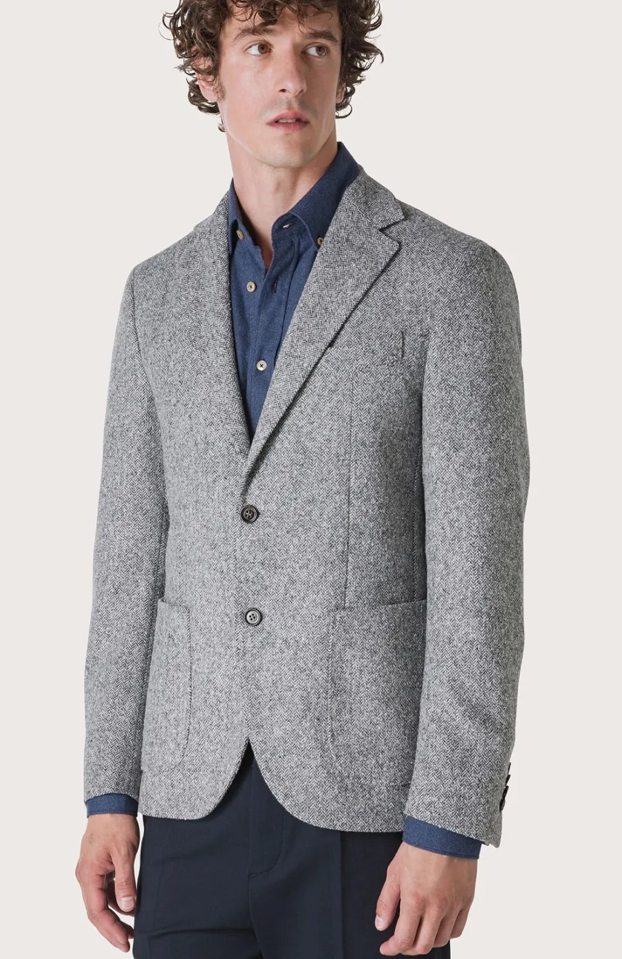 Uomo Seventy Venezia  | Giacca Monopetto Con Fantasia Tweed