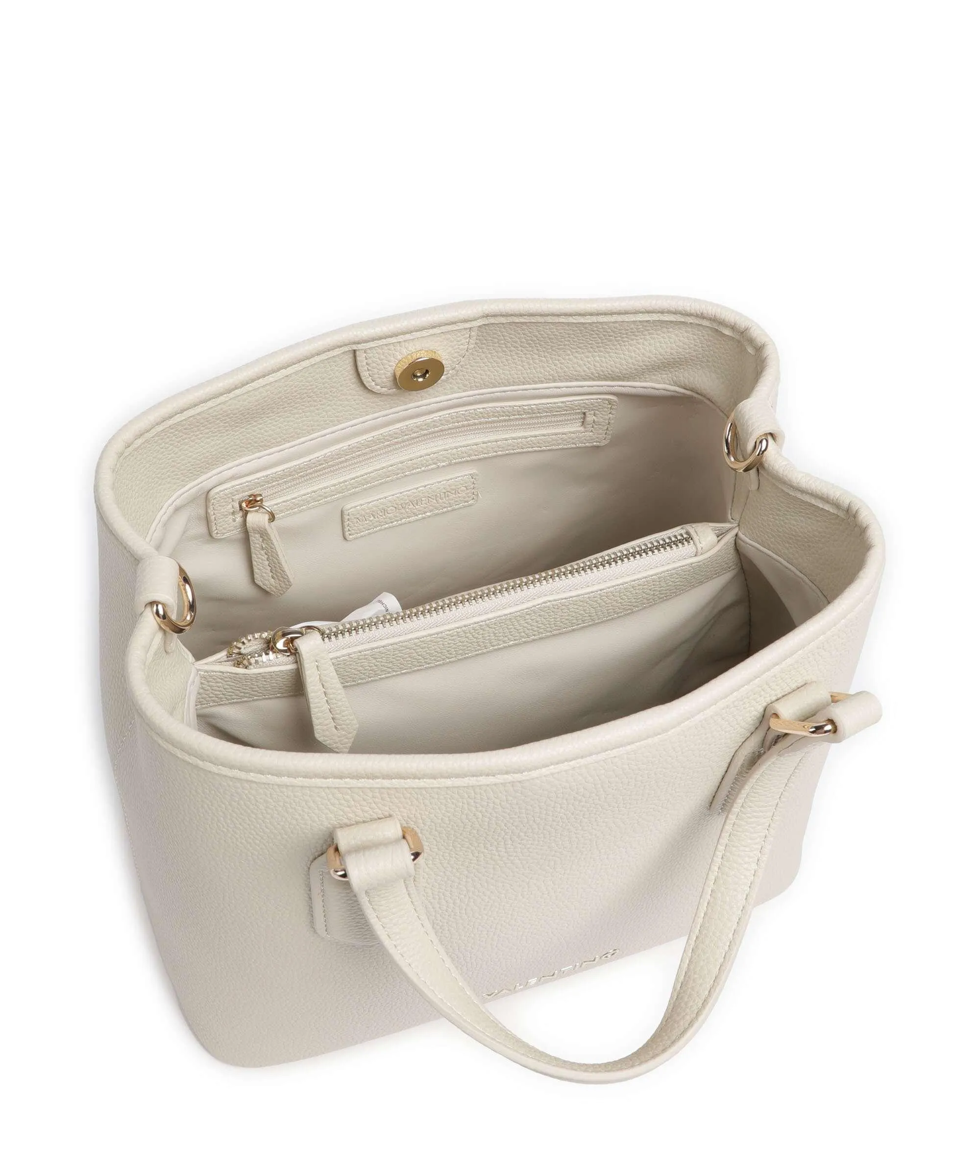  Valentino Bags Brixton Borsa a mano pelle sintetica avorio  