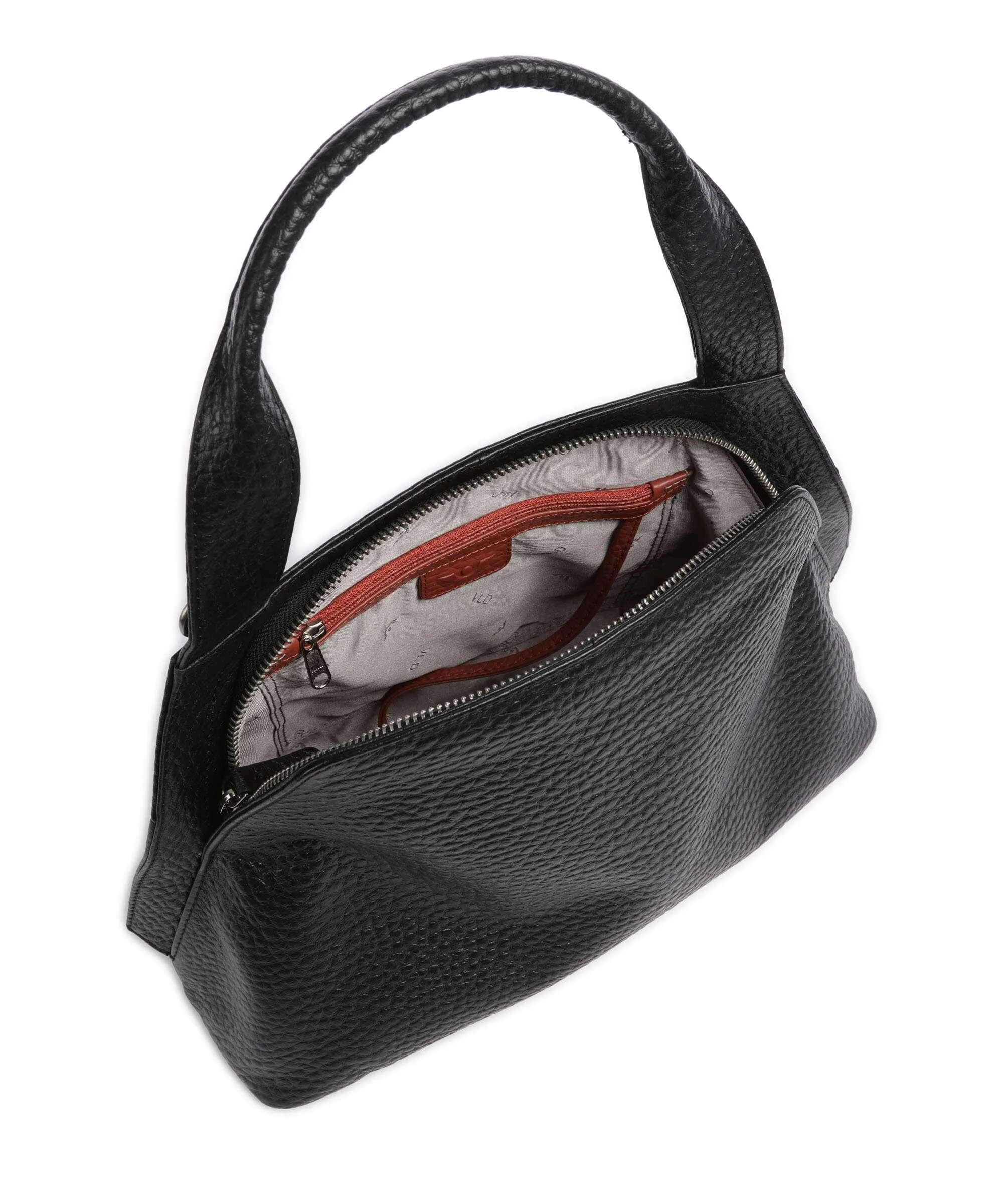  Voi Hirsch Finne Borsa a mano pelle granulata nero  