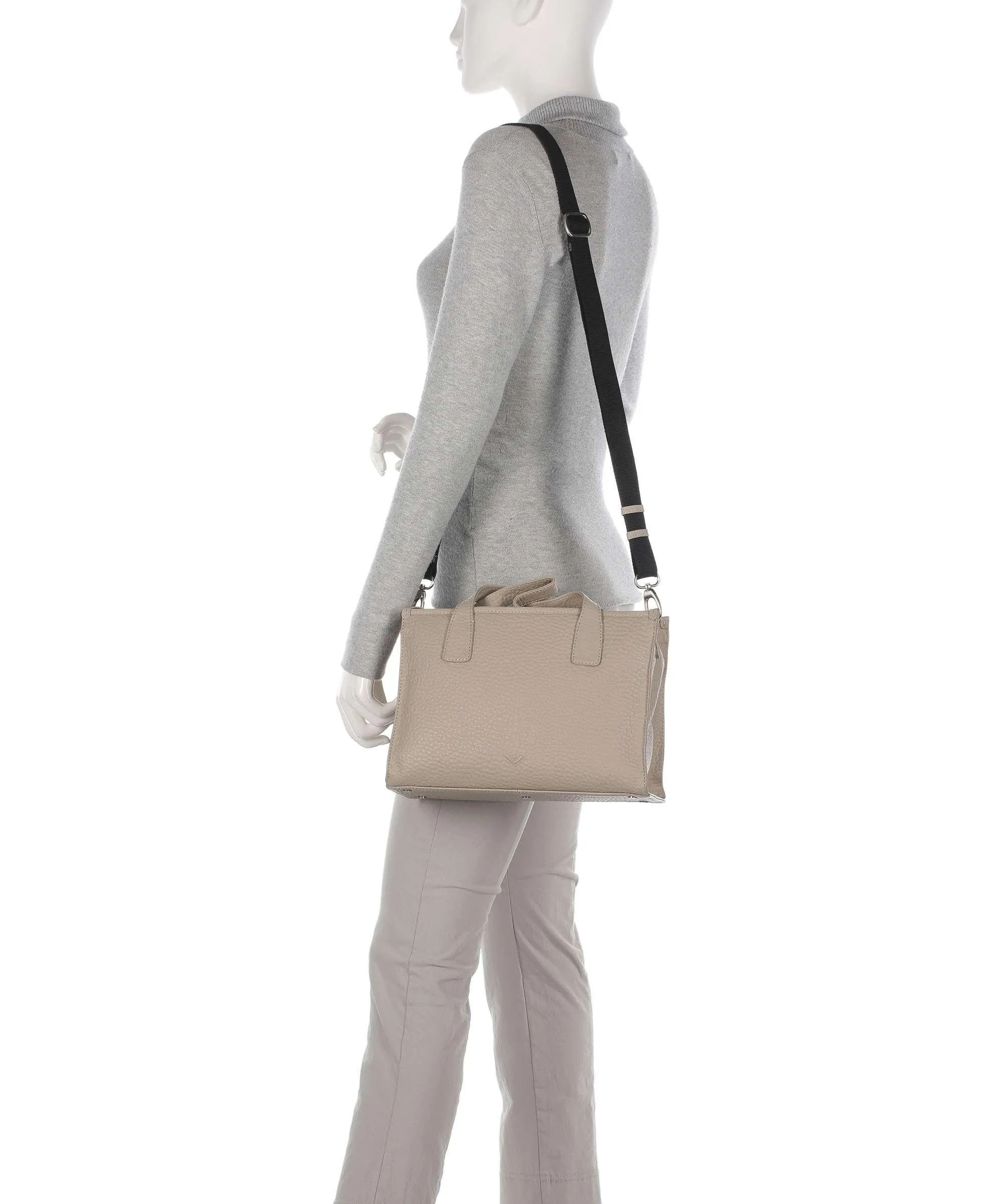  Voi Hirsch Gabrielle Borsa a mano pelle granulata beige  