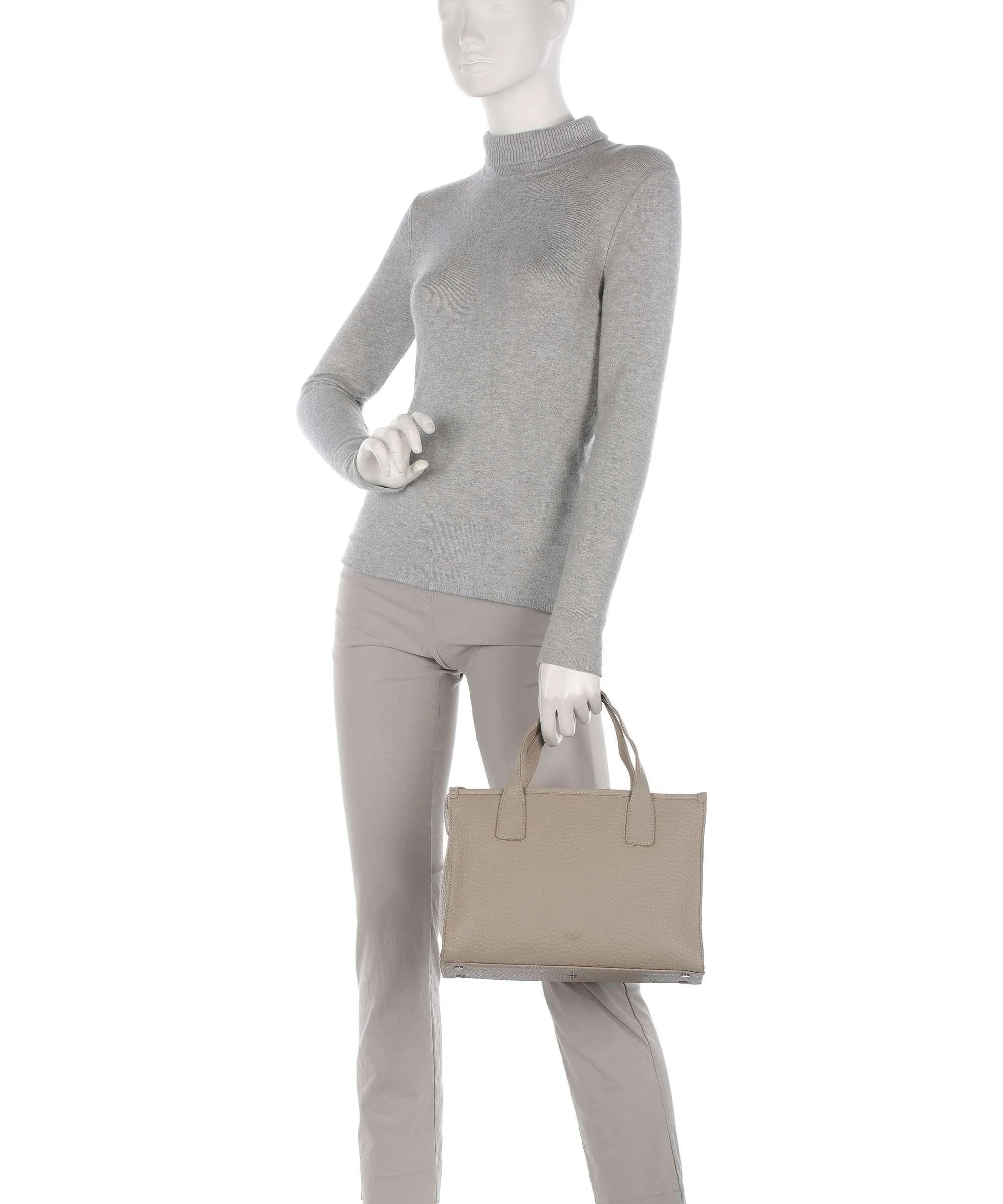  Voi Hirsch Gabrielle Borsa a mano pelle granulata beige  